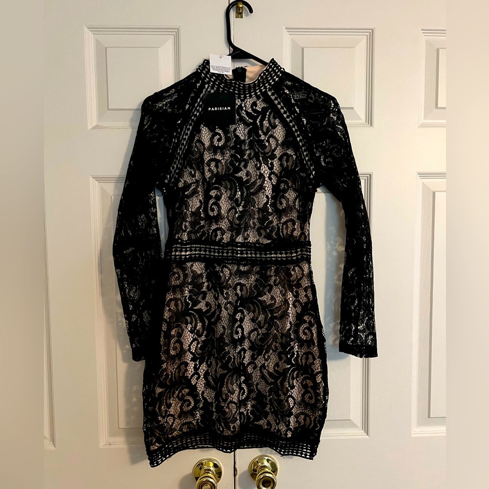 NWT Long Sleeve Lace Mini Dress